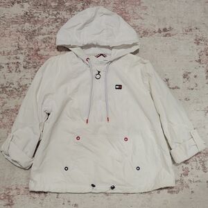Tommy Hilfiger White Hooded Windbreaker - XL